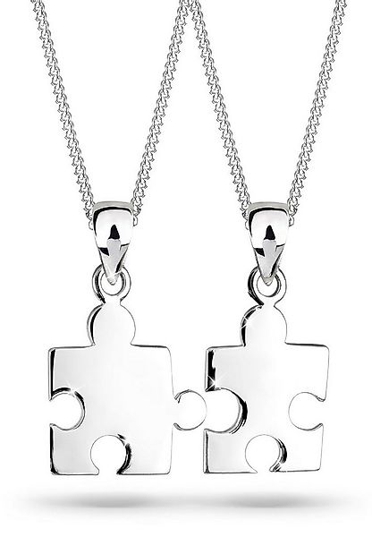 Elli Ketten-Set Partnerketten Puzzlestücke 925 Silber, Puzzleteile günstig online kaufen
