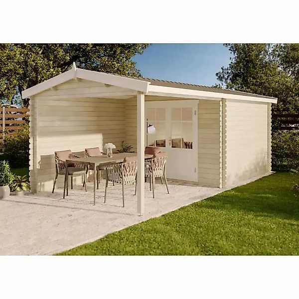 Alpholz Gartenhaus Ruben-28 Satteldach Unbehandelt 576 cm x 284 cm günstig online kaufen