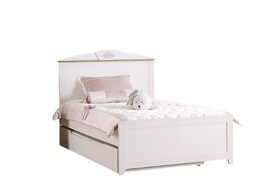 Xlmoebel Bett Neues weißes Holzbett mit herausziehbarem Kinderbett (1-tlg., günstig online kaufen