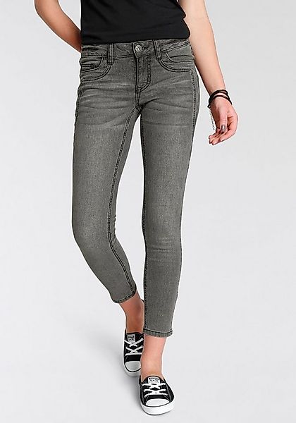 Arizona 7/8-Jeans mit Keileinsätzen extra-enger Schnitt, Used-Look-Waschung günstig online kaufen