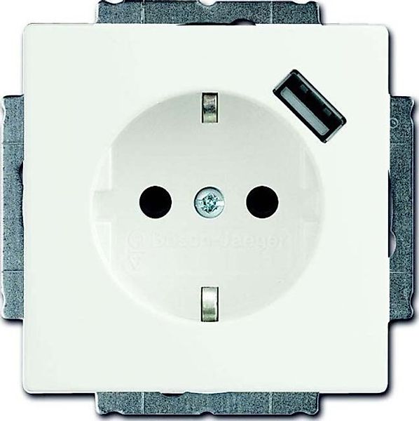 Busch-Jaeger Schuko/USB-Steckdose studioweiß matt 20 EUCBUSB-884 - 2CKA0020 günstig online kaufen