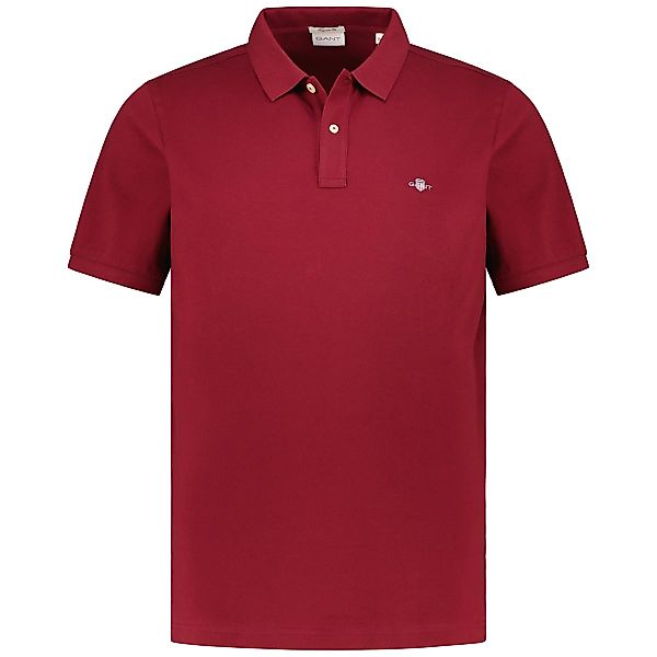 Gant Poloshirt aus Baumwolle Farbe dunkelrot Größe: 5XL günstig online kaufen