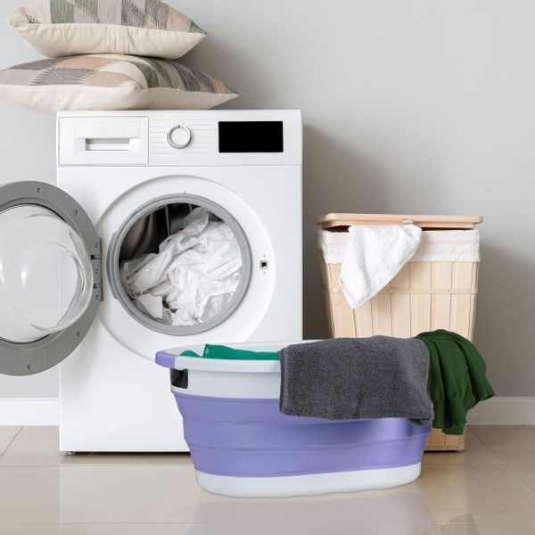 relaxdays Wäschekorb Faltbarer Wäschekorb 36 Liter günstig online kaufen