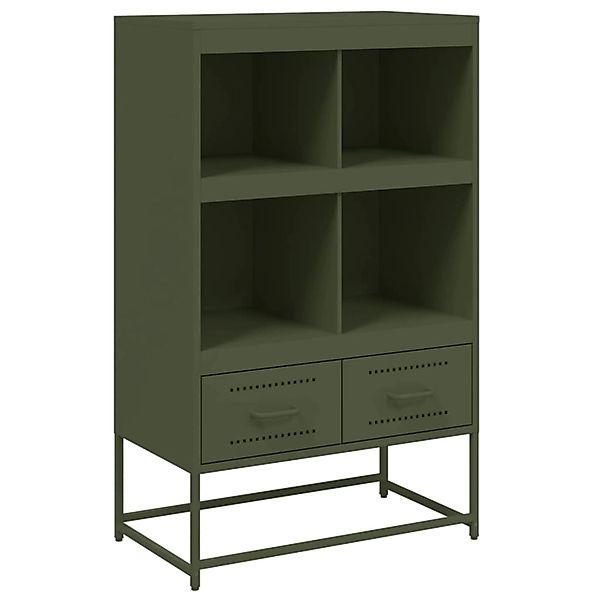 vidaXL Highboard Olivgrün 68,5x39x111,5 cm Kaltgewalzter Stahl 846606 günstig online kaufen