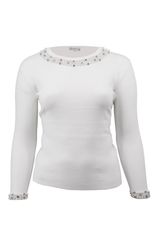 Passioni Strickpullover mit gestickten Motiven günstig online kaufen