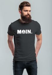 Neverless Print-Shirt Herren T-Shirt Schriftzug Moin günstig online kaufen