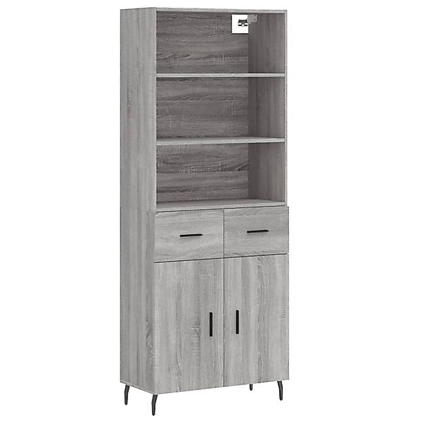 vidaXL Highboard Grau Sonoma 69,5x34x180 cm Holzwerkstoff 3200535 günstig online kaufen