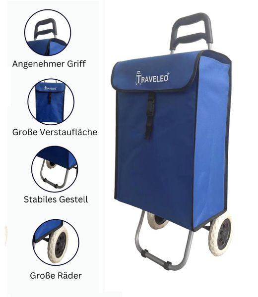Cheffinger Einkaufstrolley 45L Einkauf Trolley Einkaufswagen günstig online kaufen