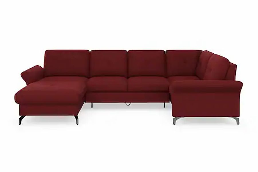 Home affaire Wohnlandschaft »Calando U-Form« wahlweise mit Bettfunktion, Be günstig online kaufen