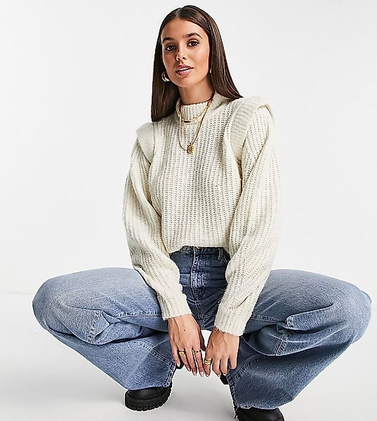 Vero Moda Tall – Hochgeschlossener Pullover mit strukturierten Schultern in günstig online kaufen