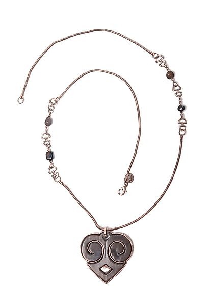 COLLEZIONE ALESSANDRO Lange Kette "Uta", Herzanhänger mit Kunstharzeinlage günstig online kaufen