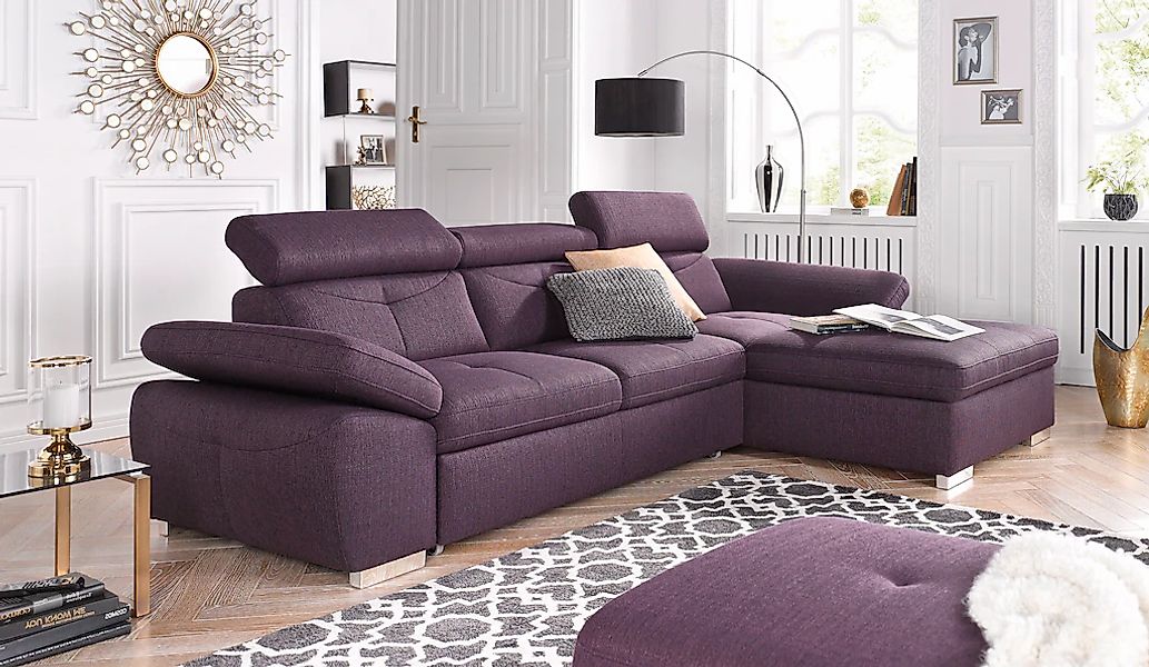 exxpo - sofa fashion Ecksofa "Spring, super bequem, mit Armteil- und Kopfte günstig online kaufen