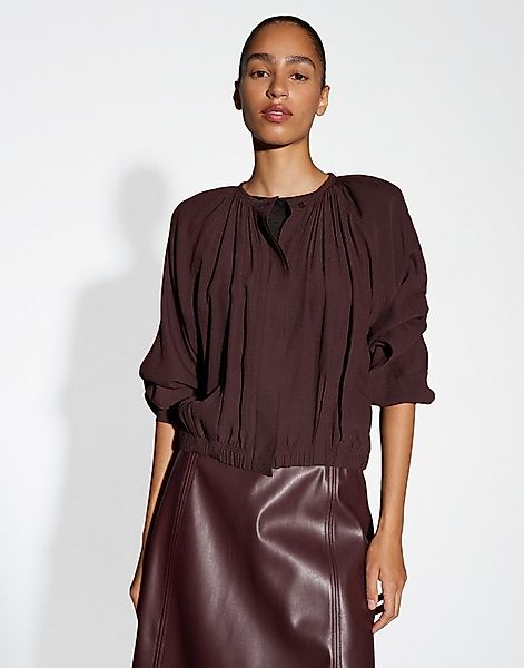 OPUS Langarmbluse FALUNA Wide mit feiner Kreppstruktur günstig online kaufen