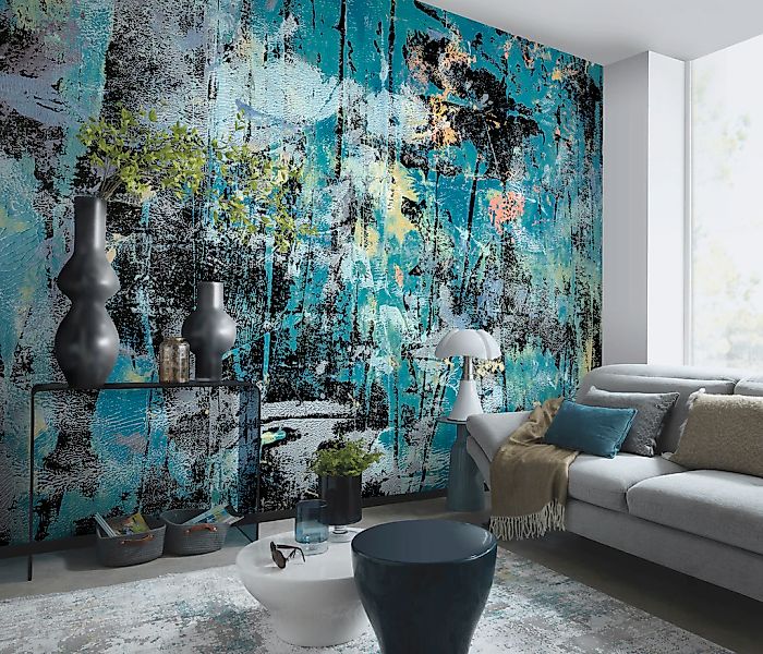 Fashion for walls Fototapete "Into the blue" Kunst texturiert Phthalate fre günstig online kaufen