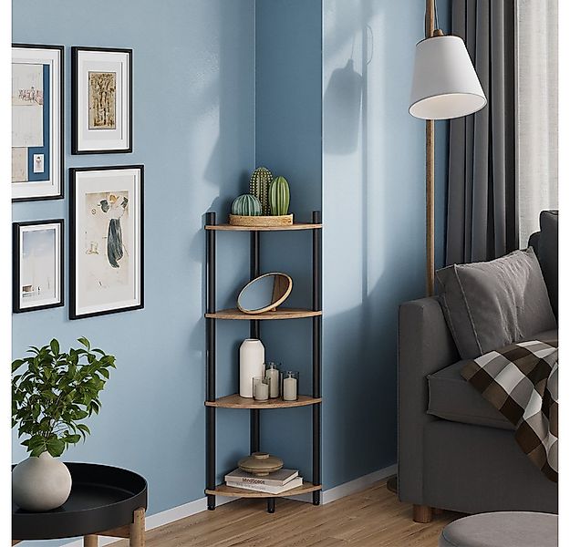 Vicco Eckregal Bivio, Goldkraft Eiche/Anthrazit, 29 x 102.5 cm mit 4 Ablage günstig online kaufen