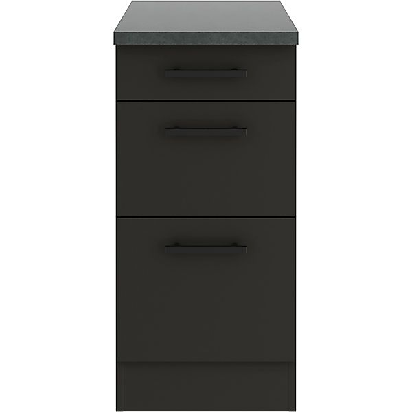 OPTIFIT Madrid420 Küchen-Unterschrank 40 cm Anthrazit Matt günstig online kaufen
