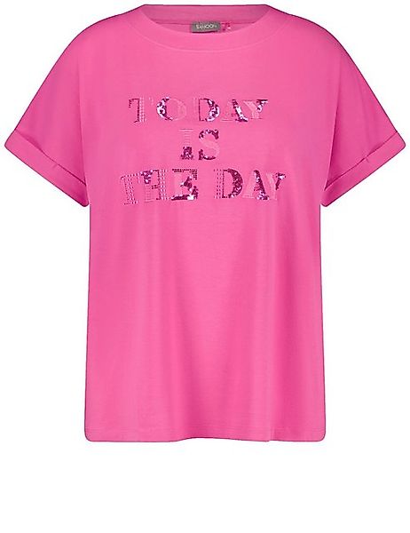 Samoon Shirtbluse T-Shirt mit appliziertem Wording günstig online kaufen