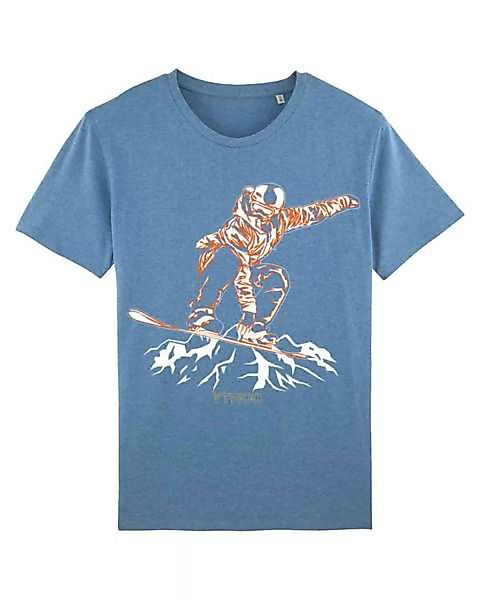 Bio Tshirt Mit Snowbord In Indy Grab Style Als Motiv. Bio Shirt günstig online kaufen