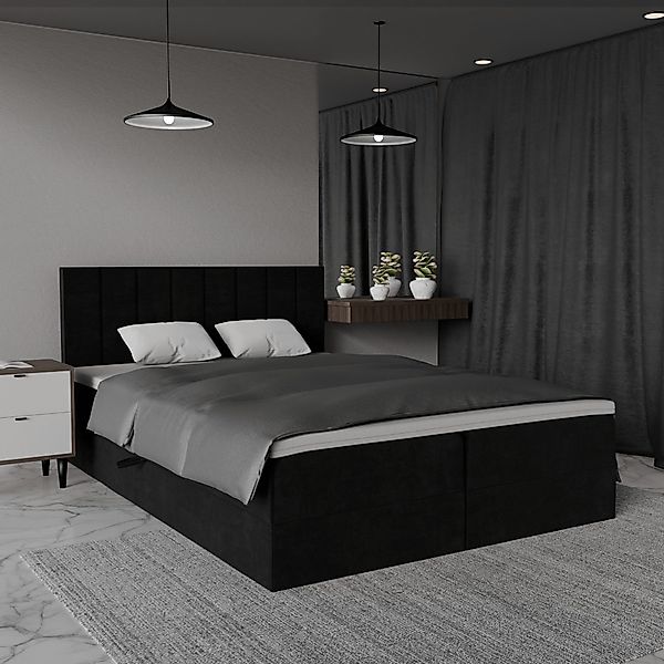 QLA Möbel Boxspringbett mit 2 Bettkästen, günstig online kaufen