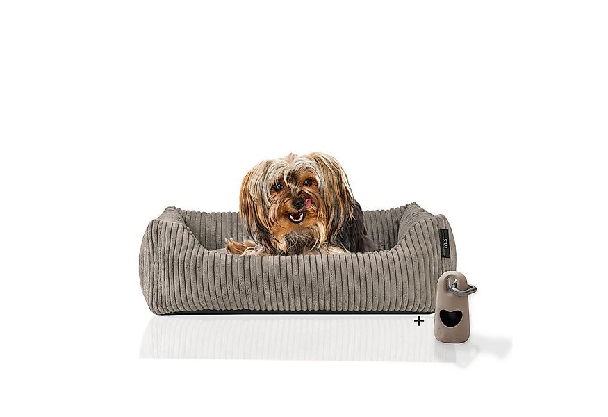 Rohrschneider Tierbett Hundebett Hundekorb Cordstoff, inkl. Gassibeutel günstig online kaufen