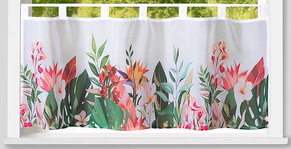 Weckbrodt Scheibengardine "Arabella" Schlaufen 1 Stk. tlg. Voile, halbtrans günstig online kaufen