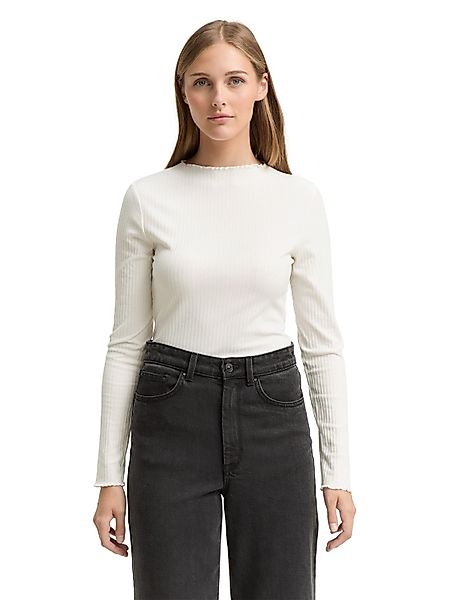 TOM TAILOR Denim Langarmshirt mit gewelltem günstig online kaufen