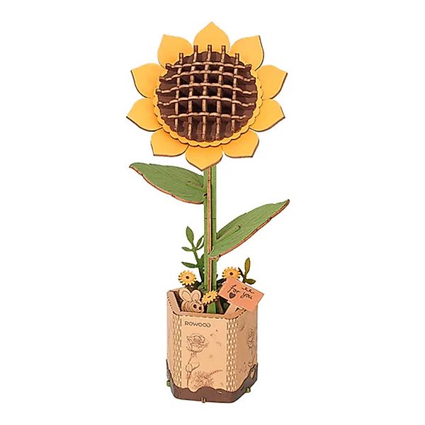 Robotime 3D-Puzzle TW011 - Sonnenblume (Rowood), günstig online kaufen