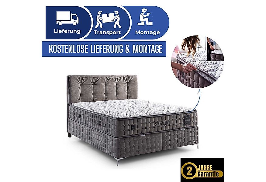 Bambi Boxspringbett Stauraumbett inkl. Matratze und Kopfteile Sleepure (Box günstig online kaufen