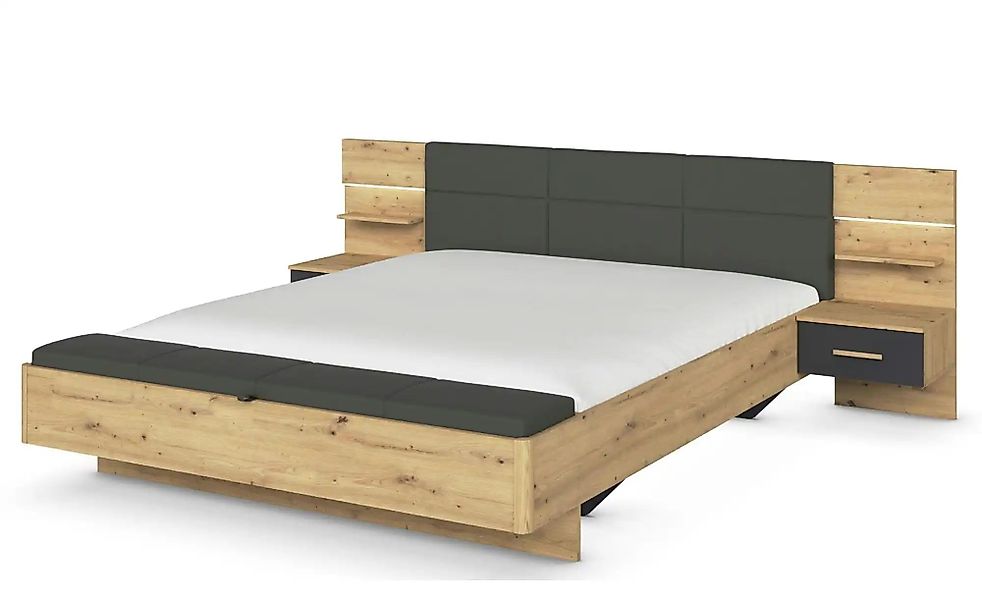 Bettanlage  Moffat ¦ holzfarben ¦ Maße (cm): B: 279 H: 93 Betten > Doppelbe günstig online kaufen
