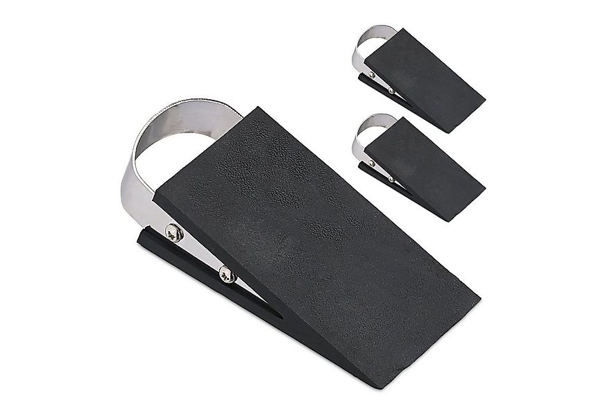 relaxdays Türstopper 3er Set Türkeil Gummi günstig online kaufen