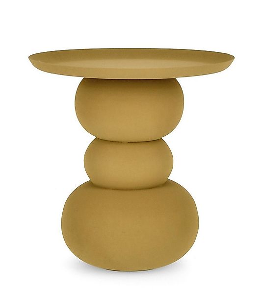 Bizzotto Beistelltisch Alpa aus Metall Ø 41 cm, Senf günstig online kaufen