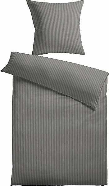 KiNZLER Bettwäsche "Damast-Streifen" 2 Stk. tlg. aus Mikrofaser günstig online kaufen