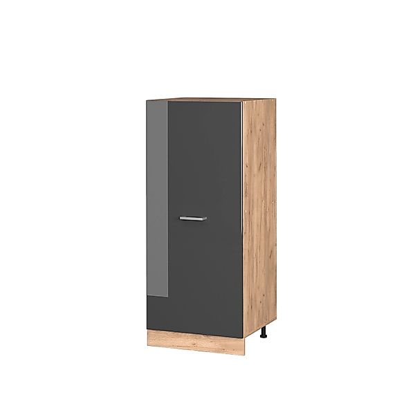 Vicco Hochschrank R-Line Küchenkommode Anthrazit Hochglanz/Goldkraft Eiche günstig online kaufen