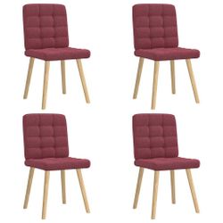 vidaXL Esszimmerstuhl Esszimmerstühle 4 Stk. Weinrot günstig online kaufen