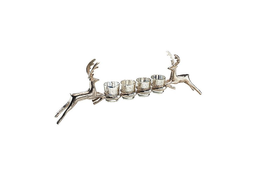 Kobolo Kerzenhalter Teelichthalter RENTIERE Metall für 4 Teelichter, Weihna günstig online kaufen