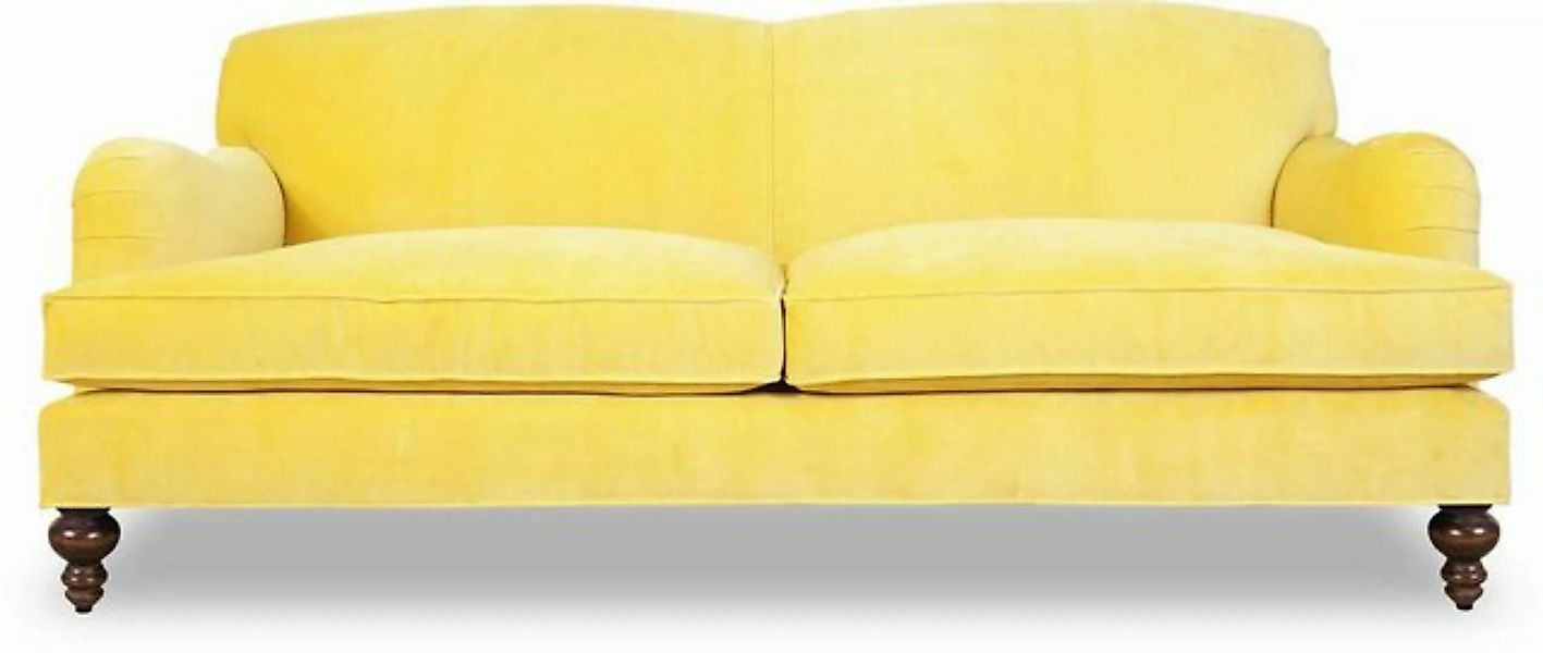 JVmoebel 3-Sitzer Sofa 3 Sitzer Designer Couchen Couch Gelb Textil Stoff Po günstig online kaufen