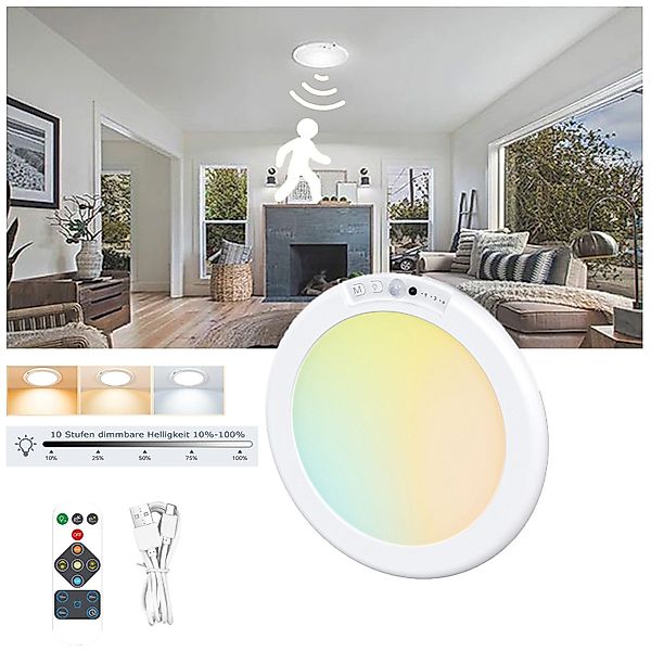 MUPOO LED Deckenleuchte Ultraflach Rund Deckenleuchte, günstig online kaufen