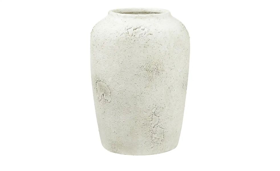 HOME STORY Vase   ¦ creme ¦ Steinzeug ¦ Maße (cm): H: 25  Ø: 18 Accessoires günstig online kaufen