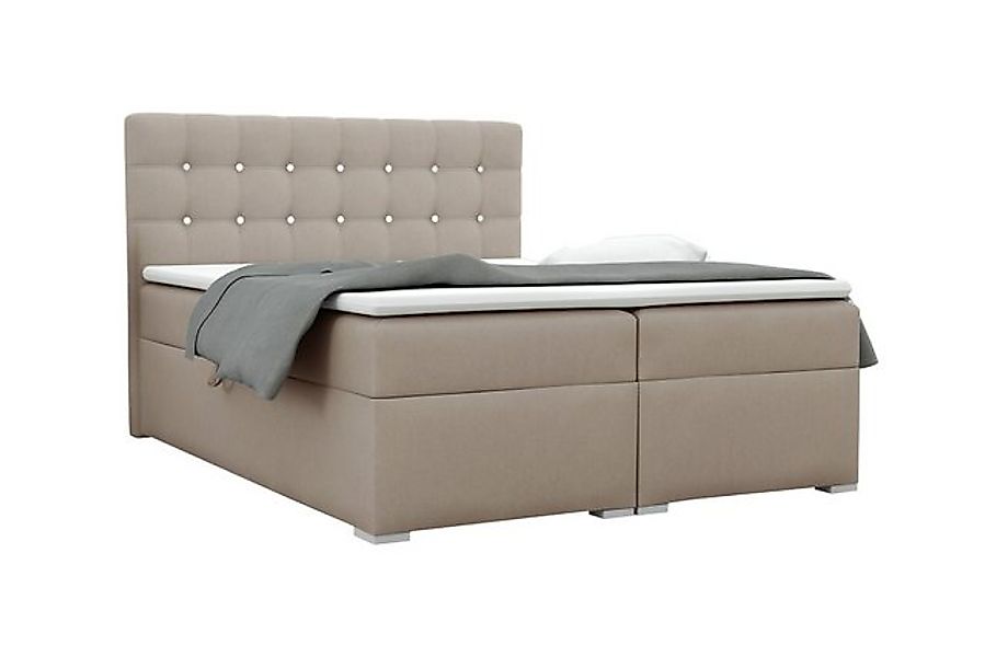 Deine Möbel 24 Boxspringbett ROSE Boxbett Komplettbett inkl. Bonellfederker günstig online kaufen