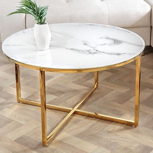 LebensWohnArt Couchtisch Design Couchtisch MARMO 80cm günstig online kaufen