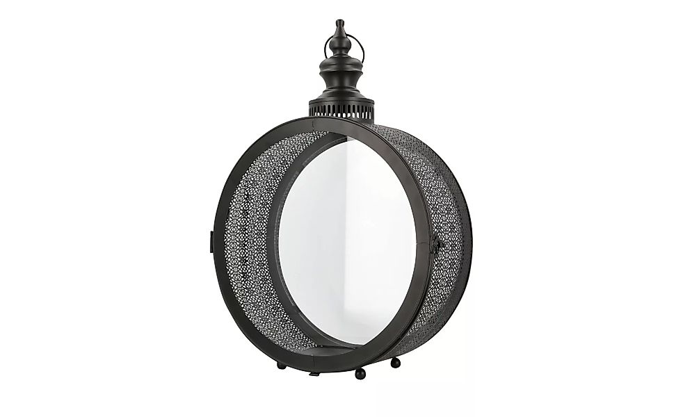 Laterne - schwarz - Glas , Metall - 40 cm - 58 cm - 15,6 cm - Dekoration > günstig online kaufen