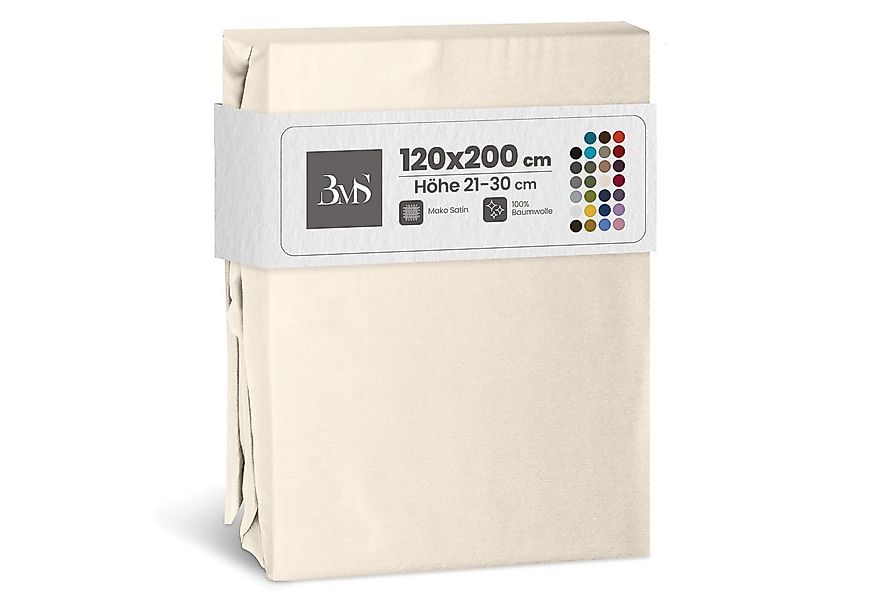 BETTWAESCHE-MIT-STIL Spannbettlaken Mako Satin Spannbettlaken, Matratzenhöh günstig online kaufen