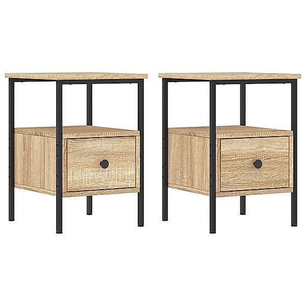vidaXL Nachttisch Nachttische 2 Stk. Sonoma-Eiche günstig online kaufen