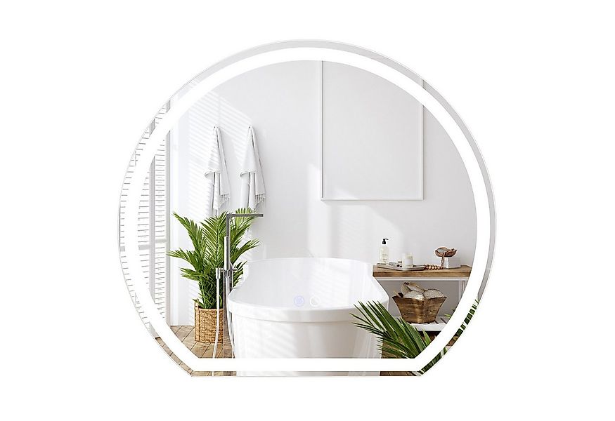 COSTWAY Badspiegel, mit Doppelte LED-Lichtquellen, Memory-Funktion, dimmbar günstig online kaufen