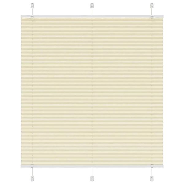 vidaXL Plissee Creme 120x150 cm Stoffbreite 119,4 cm Polyester 4015300 günstig online kaufen
