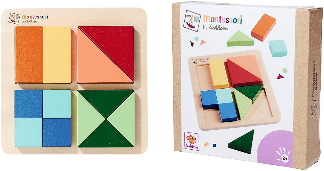 Eichhorn Puzzle Montessori Formenpuzzle, 12 Puzzleteile, günstig online kaufen