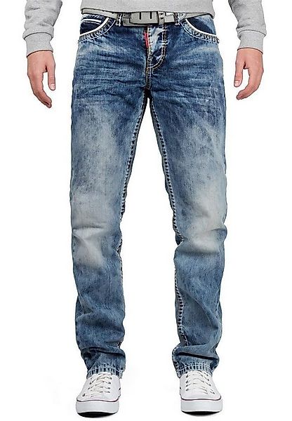 Cipo & Baxx Regular-fit-Jeans Herren Regular Fit Jeans Stonewashed BA-CD148 günstig online kaufen