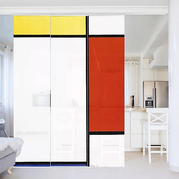 Schiebegardinen Set Kunstdruck Piet Mondrian - Komposition I günstig online kaufen