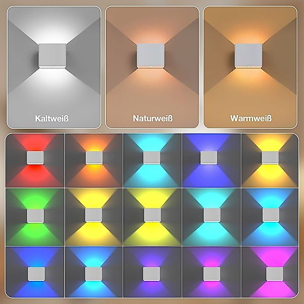 Jibenhome LED Wandleuchte LED-Wandleuchten Dimmbare,RGB-Wandleuchten Kabell günstig online kaufen
