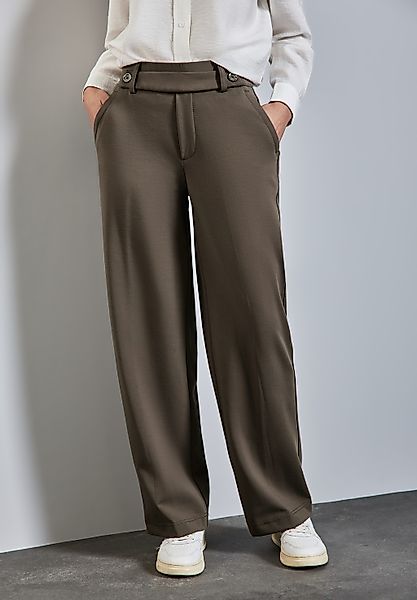 STREET ONE Stoffhose Sommerhose mit Knopfdetail günstig online kaufen